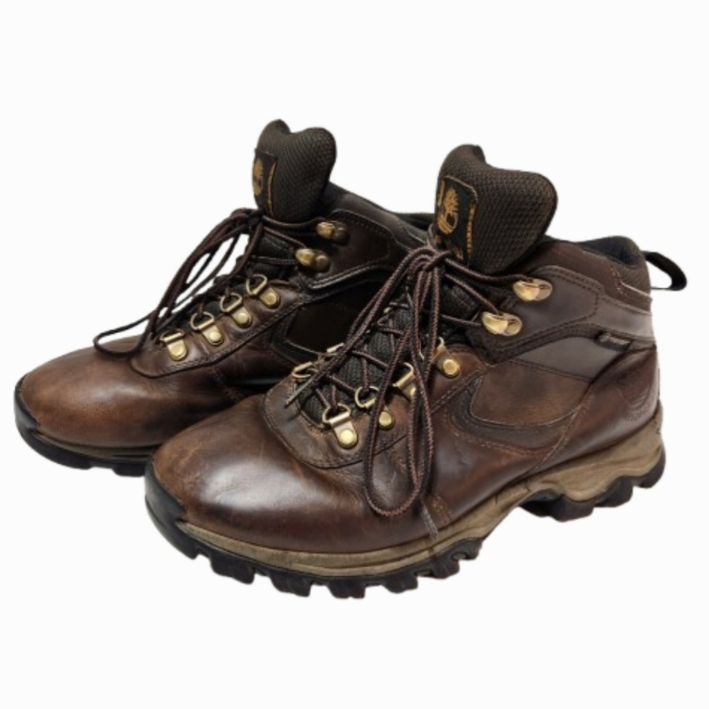 Men's Brown Leather Waterproof Lace-up Field Hiking Boot (7W)